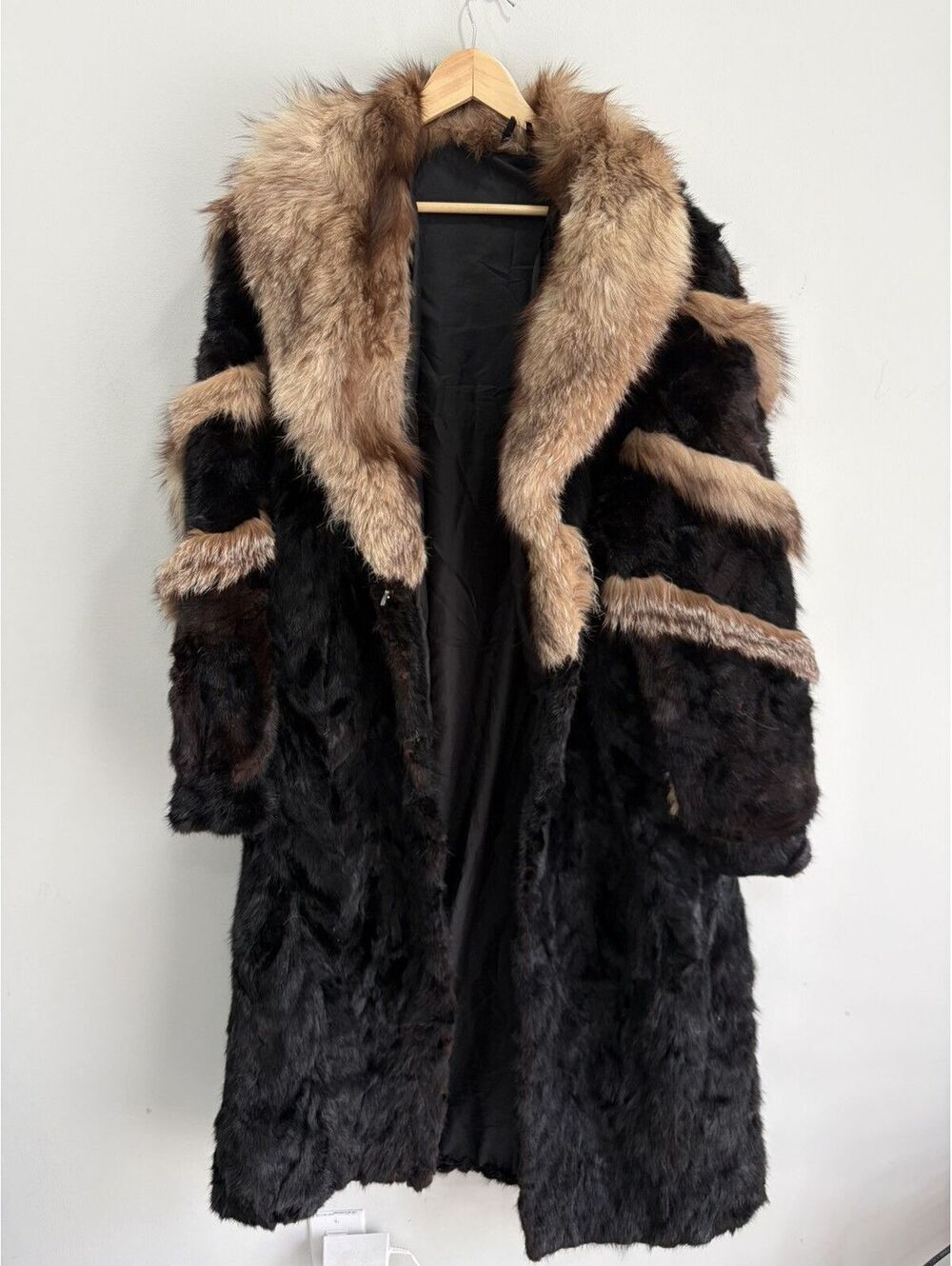 Vintage Womens Fur Coat Jacket Heavy